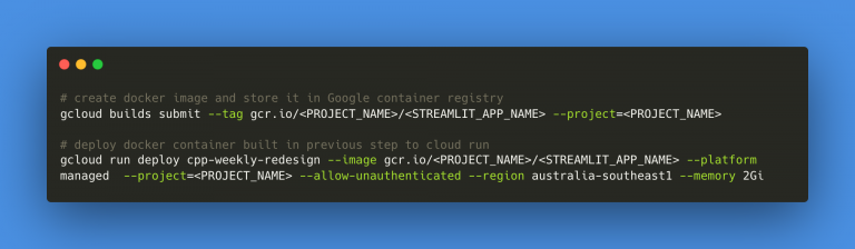 How to host a Streamlit app on Google Cloud Run | MarquinSmith